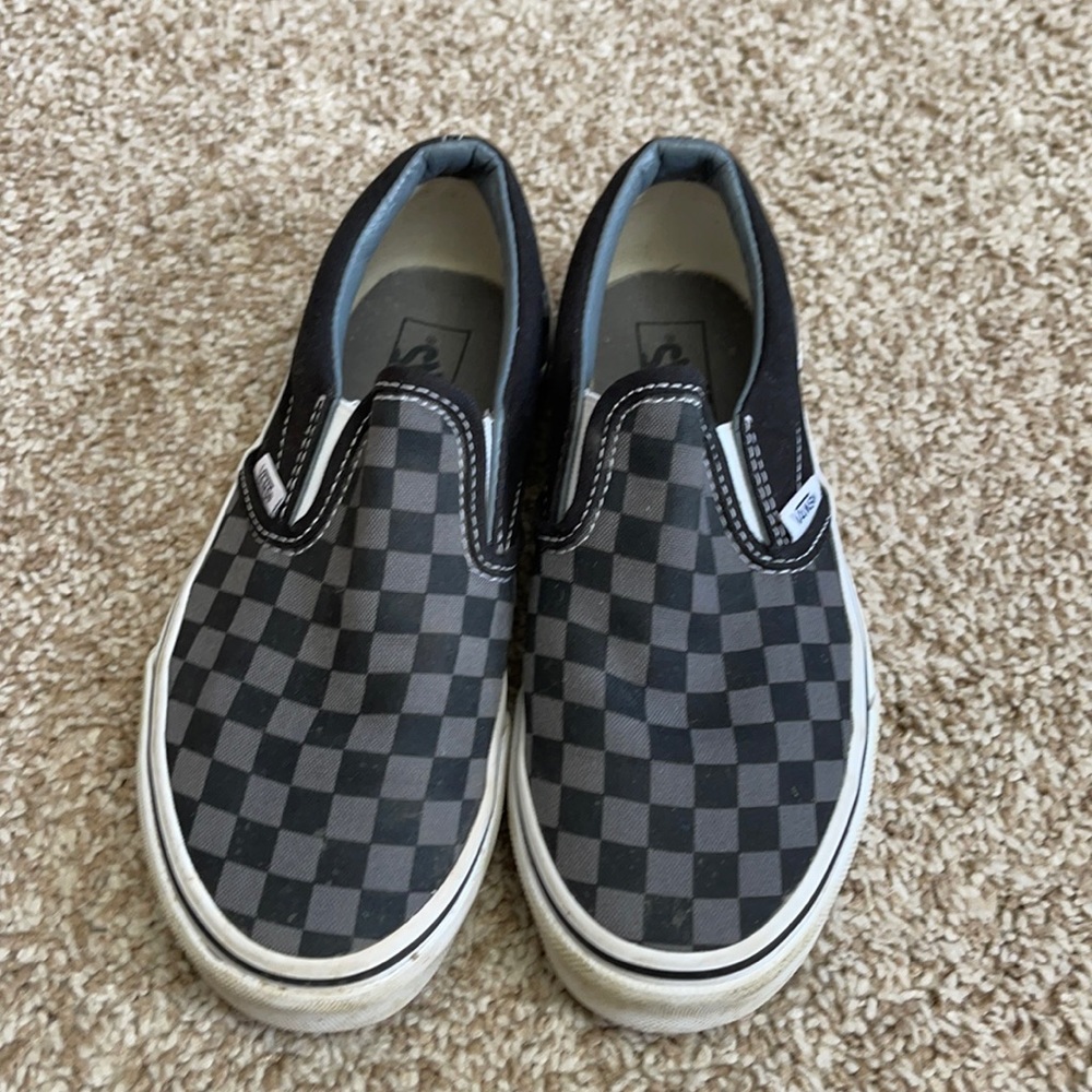 Vans Kids Checkerboard Slip On Shoes